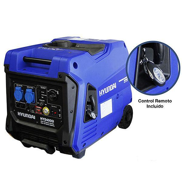 Generador Eléctrico 4000W Hyundai Inverter Gasolina Partida Eléctrica y Control Remoto 82HYD4000I