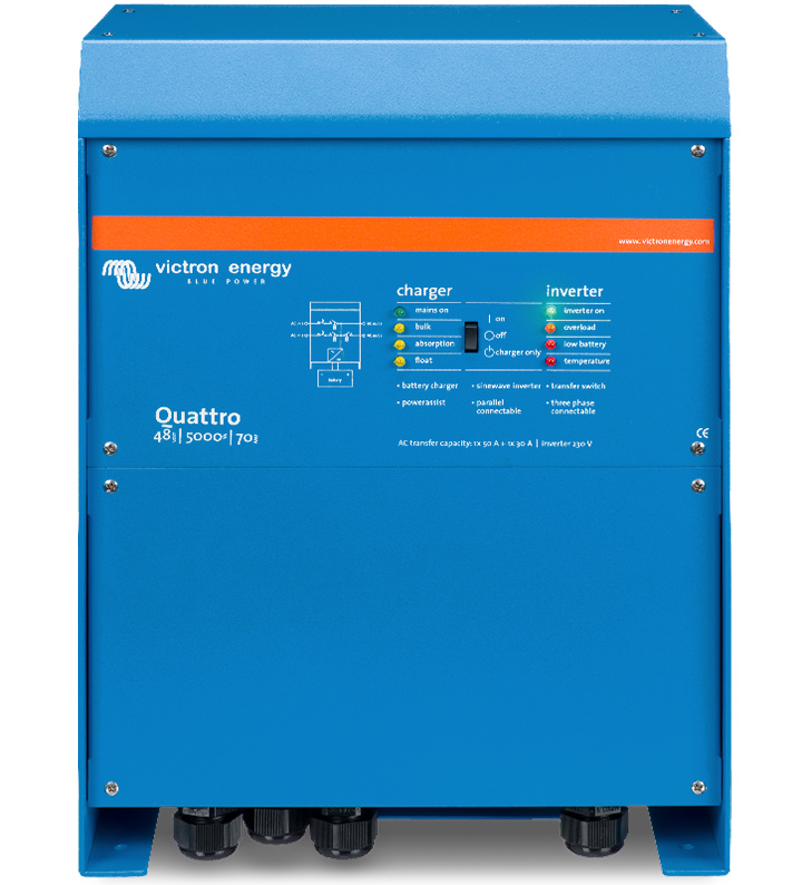 Victron Inversor/Cargador Quattro 48V 8000VA 230V 50Hz carg. 110A, conmut. 100/100A